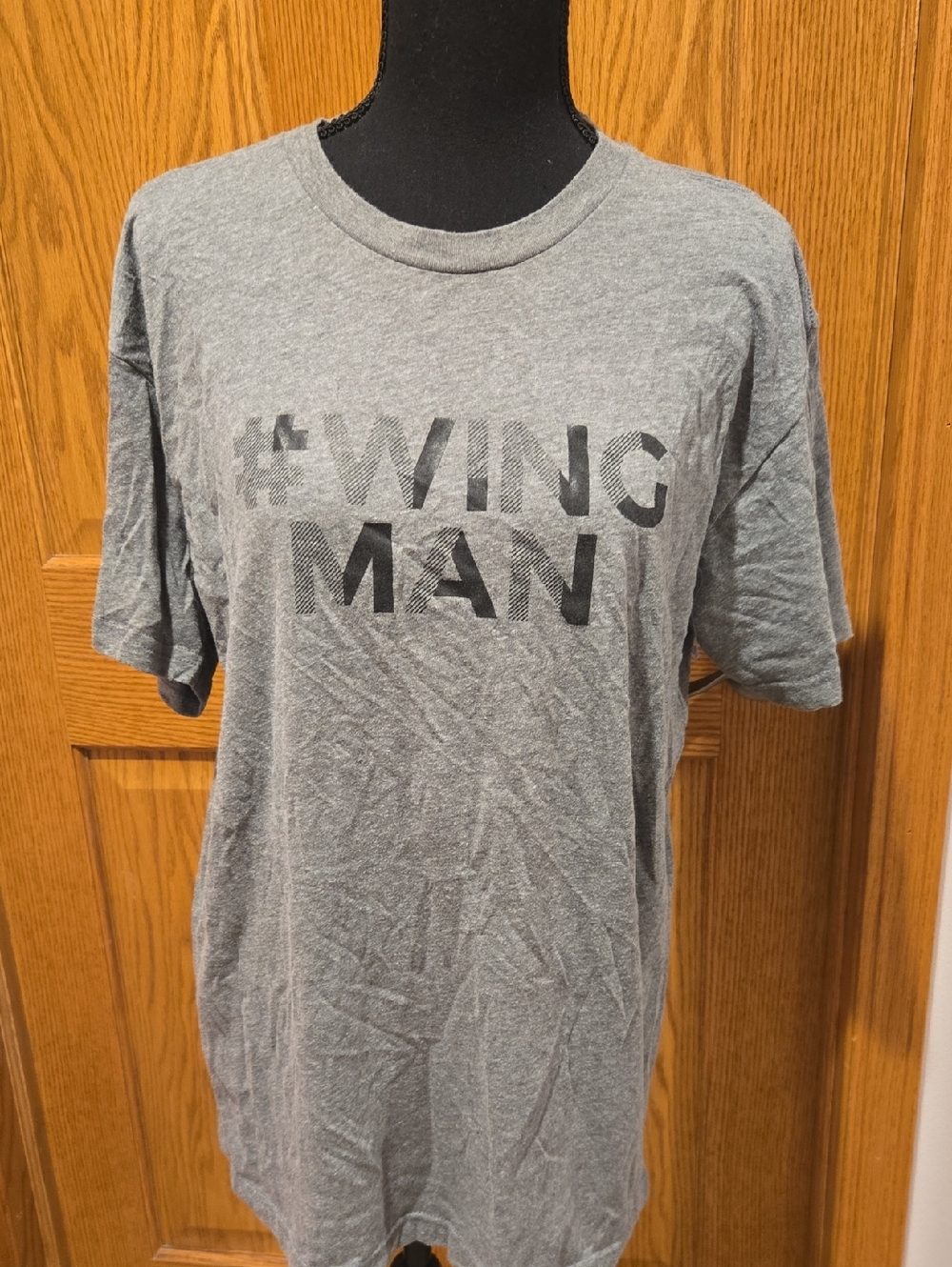 oiselle Gray #WING MAN Short Sleeve Tee